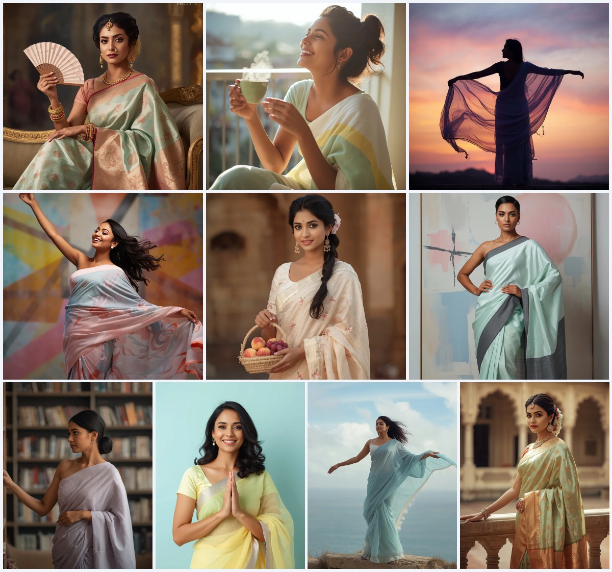 Best 10 Saree with Traditional Hairstyle AI Prompts for Authentic Looks