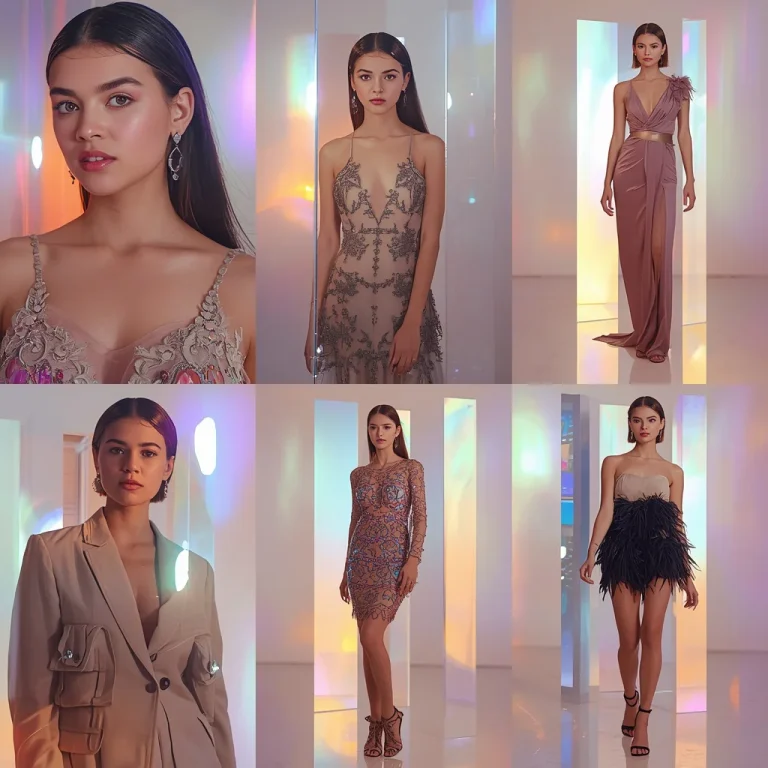 High End Luxury Prism Glass Western Gowns | High-end Luxury Collage