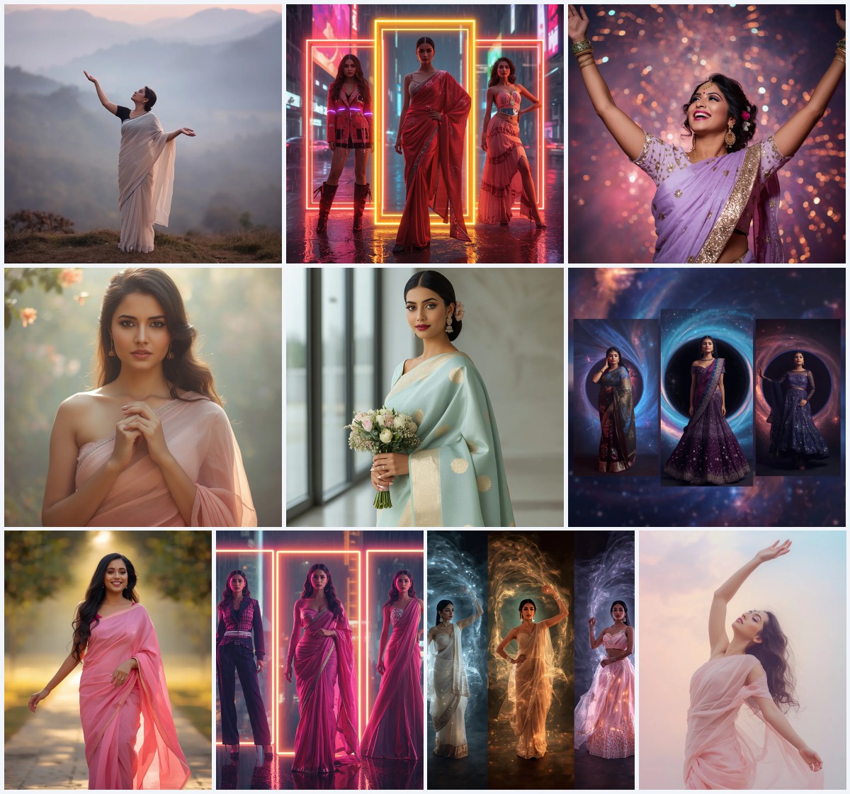 New 10 Green Saree AI Prompts for Natural Beauty and Vibrant Aesthetics