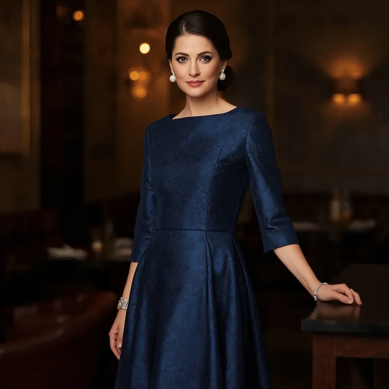 Sophisticated A-line Cocktail Dress for an Elegant Evening | Modern design ai prompt