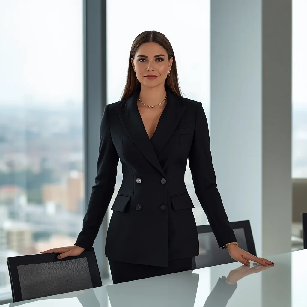 Sophisticated Corporate Blazer Dress for a High-Power Meeting | Girls trending prompt Gemini instagram